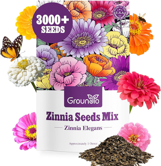 Groundio Multi-Color Zinnia Flower Seeds